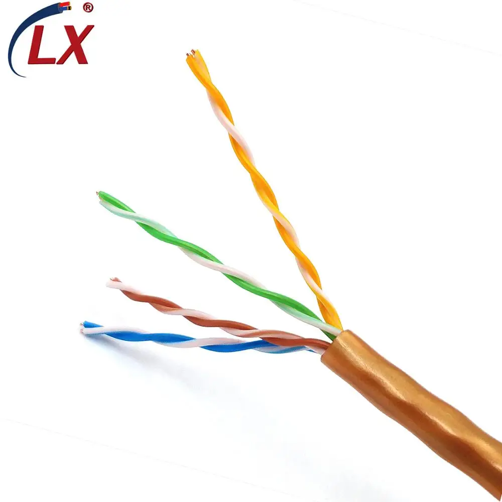 0.51~ 0.56mm CCA Or Copper conductor Unshieded Twisted Pair cat5e cat 5e Network utp cable with PE insulation