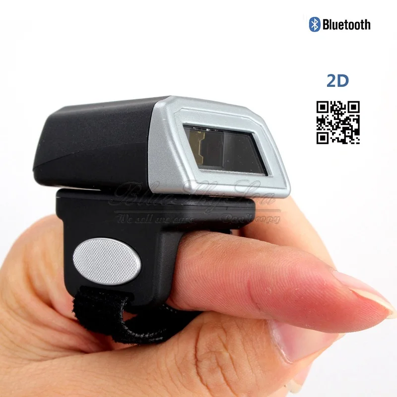 Портативный переносной кольцо 2D сканер штрих-кода чтения HJ23S Wirless мини Bluetooth QR код читателя