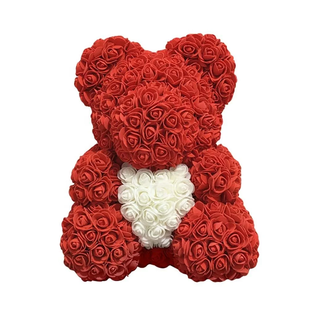 
Artificial Red Heart Plush Gift Box Rose Teddy Bear for Anniversary Christmas Valentines Gift 