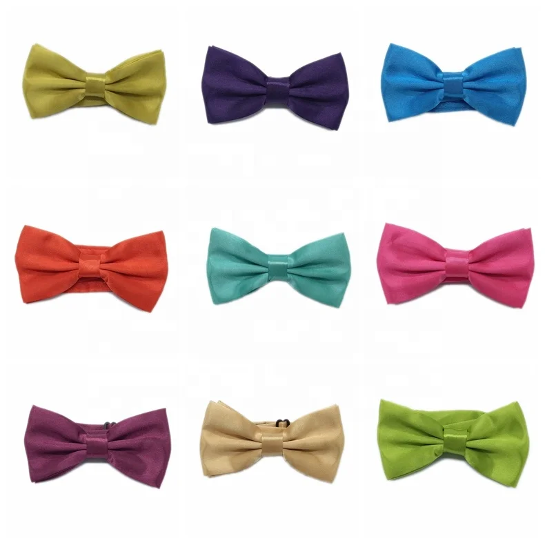 Wholesale High-quality Solid Color Bowtie Fashionable Colorful Butterfly Bow Tie