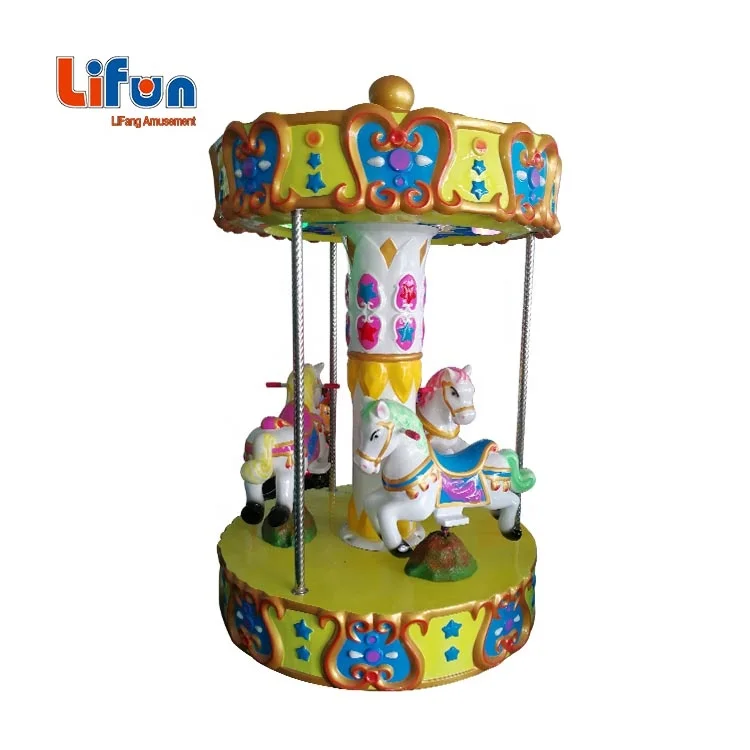 coin operated carousel rides for kids 3 seats crown merry go round rides gamer car