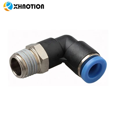 Pneumatic Plastic Push In Fitting, Male Elbow fitting push to connect fittings PL