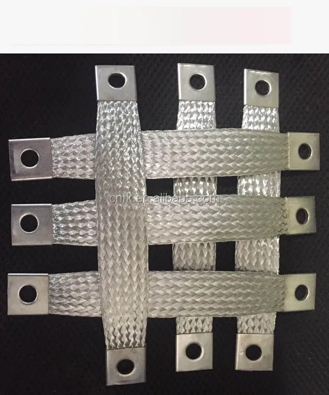 Fanke Customized Braided Busbar 10mm2  flat tin copper braid wire