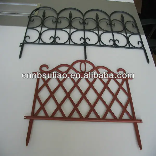black decorative plastic garden fence/garden edging fence