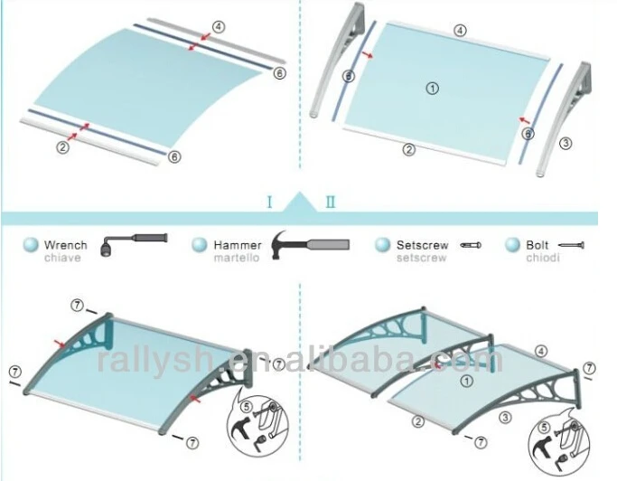 Прозрачный поликарбонат для дверных ворот