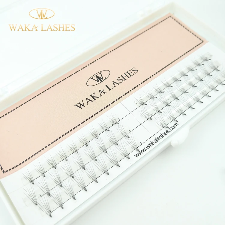 Best Russian volume individual 5d pre made fans flare cluster lashes mink