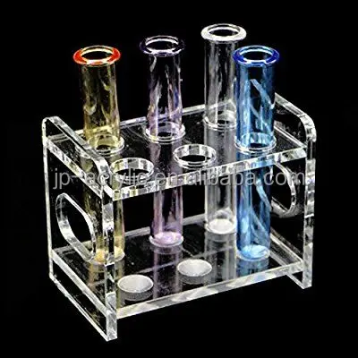 New 6 Slot Acrylic Strong Test Tube Cups Holder for Laboratory Exhibition Bar