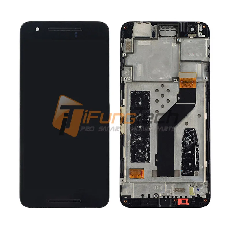 Original Black LCD For Huawei Google Nexus 6P LCD Display Touch Screen Digitizer Assembly With Frame Replacement Parts 2560x1440