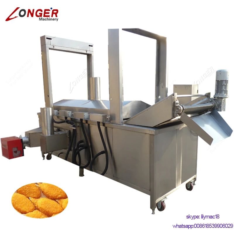 Factory Price Commercial Automatic Continuous Fish Peanut Frying Equipment Potato Chips Fryer Machine