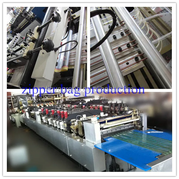 Servo motor and PLC Automatic zipper bag and self-standing three side seal doypack bag making machine