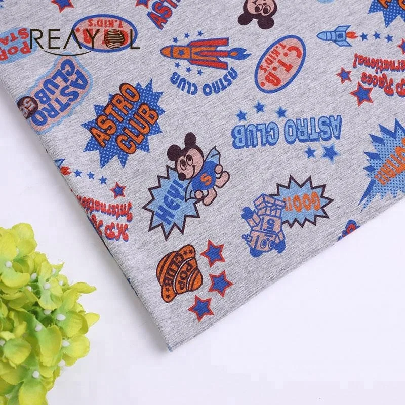 Indian Textile Wholesale Heather Gray Knit 95 Cotton 5 Spandex Fabric