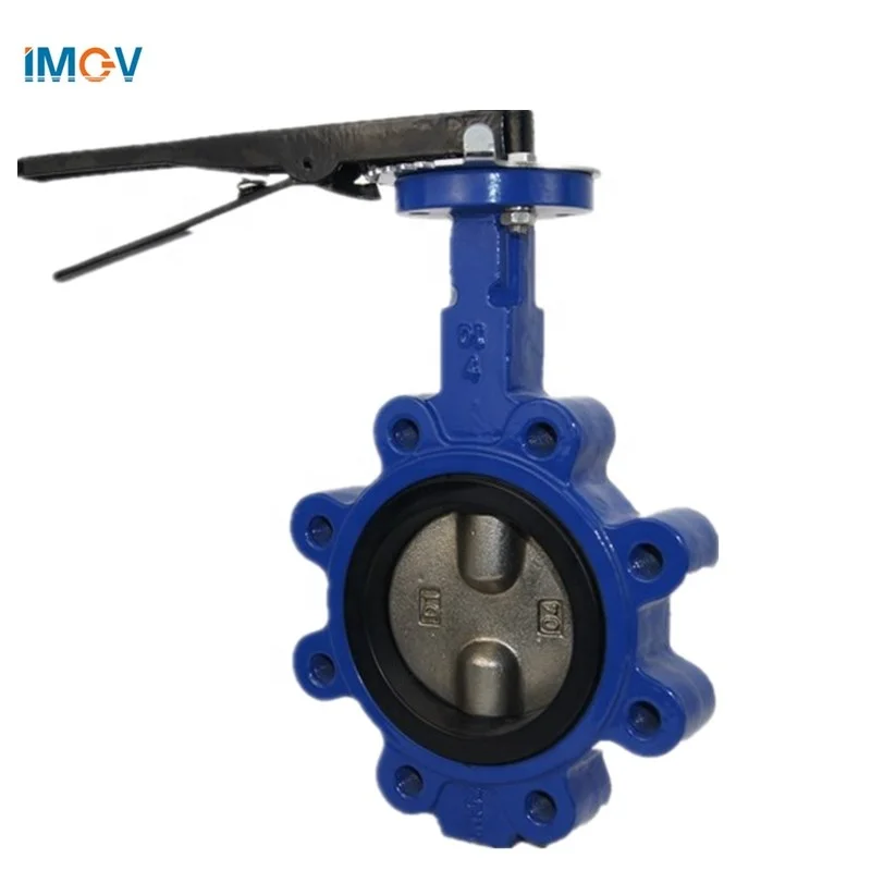V DN200 API609 Lug Type Butterfly Valve with Two Shafts Handle Type