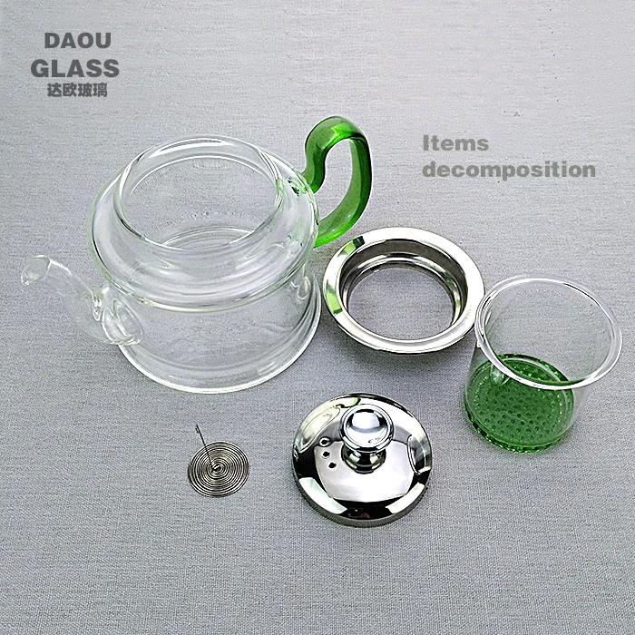 multifunctional teapot super transparent pear shaped heat-resistant glass pot 450ml easy to use