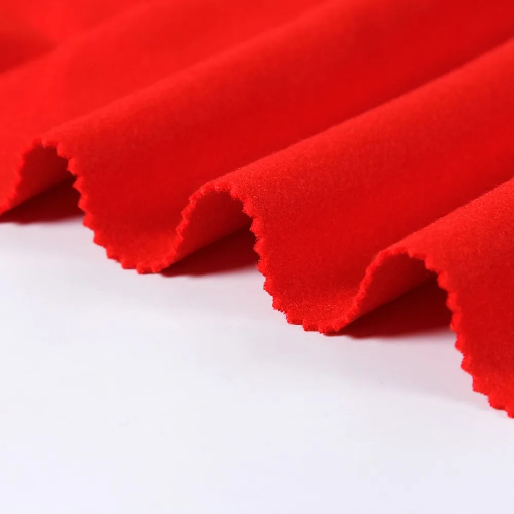 best wool like double face brushed fabric for winter cloth / high quality tr melton wool hand feel fabrics manufacturer