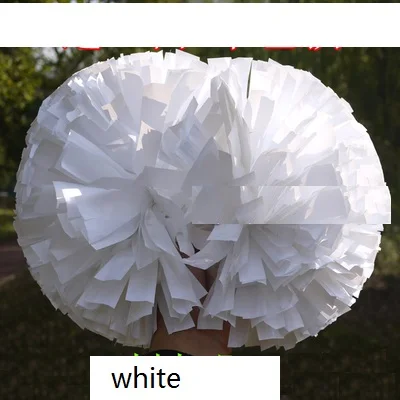 6 inch Cheerleading Pom Sports Dance Cheer metallic white Pom Pom for Sports Team Spirit Cheering