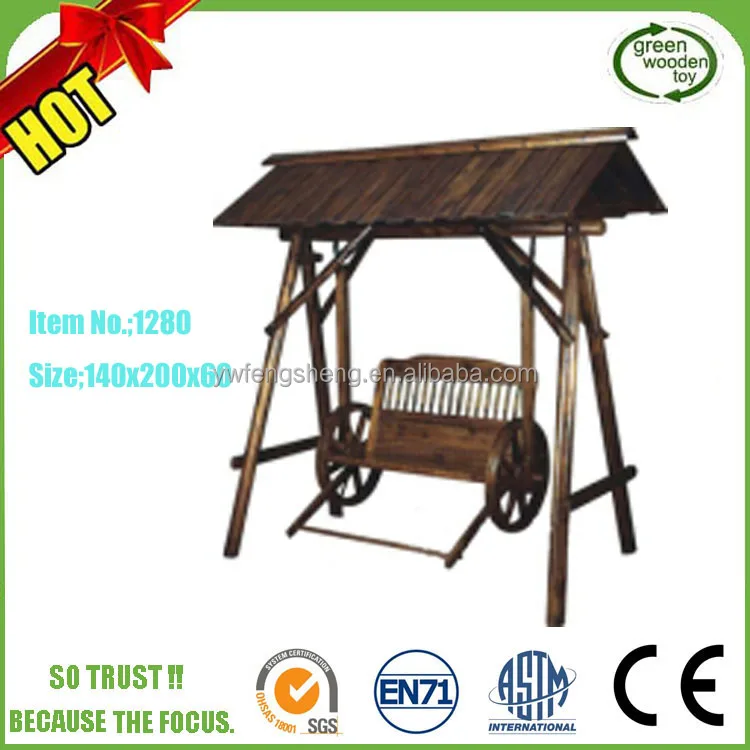 
Double Garden Two Seat Outdoor For Adults Wooden Swing 