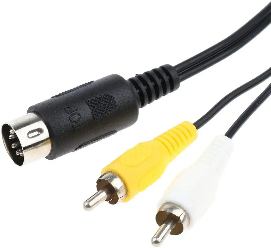 LBT Hot Selling Cable  Audio Video AV Composite/Component RCA Cable for Sega Saturn Console System 1.8m