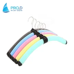 Clothing store foam plastic clothes hanging color bendable sponge hanger foam hanger