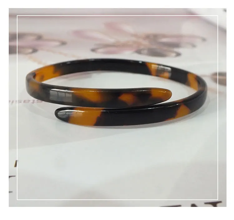 Новый дизайн, Леопардовый Браслет из ацетата, браслет из ацетата целлюлозы для женщин