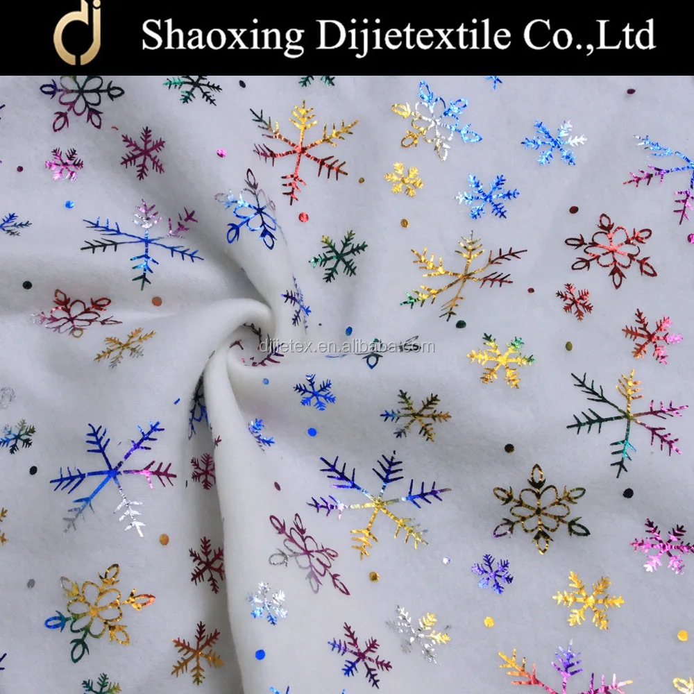 100%poly hot stamping foil printing on polar fleece or brush fabric