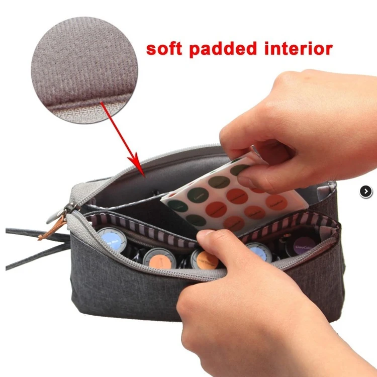 Essential Oil Carrying Bag Holds 8 Bottles 5ml-15ml  Including Roller Bottles Portable Organizer for Essential Oil