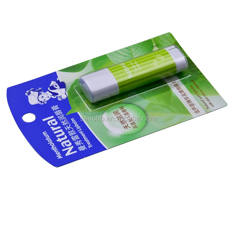 custom face seal blister pack for lip balm