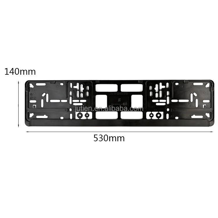 ABS/Plastic European Number License Plate Frame Black Color Standard Size