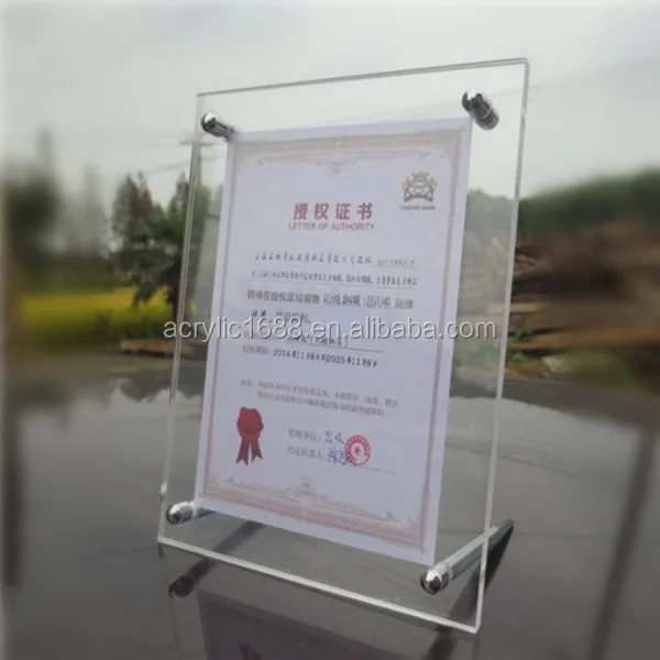 Прозрачные Акриловые сертификаты и рамки для диплома