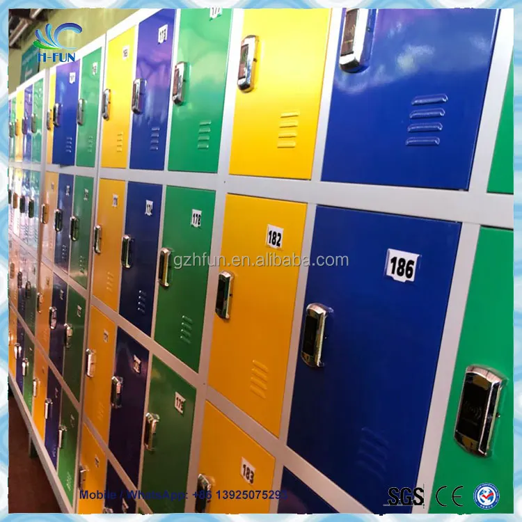 Knock Down Design Cold-roll Steel Locker Water Park Locker Keyless Smart RFID Locker