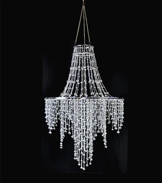 Home  decoration  silver plastic ball  bead  chandelier
