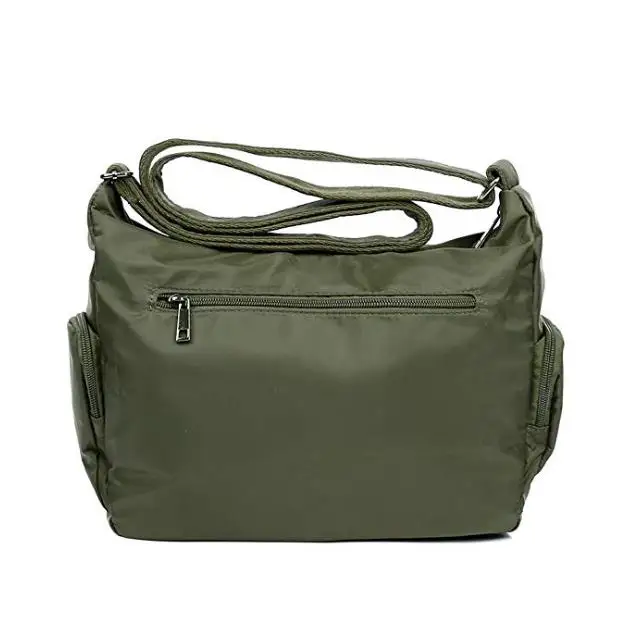 
Waterproof Purses and Handbags Nylon Multi-function Tote Bag LightweightNylon Crossbody Bags for Women Multi Pocket Shoulder Bag 