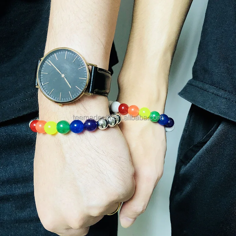 
LGBT Rainbow Gay & Lesbian Pride Friendship Bracelets for Men Women 