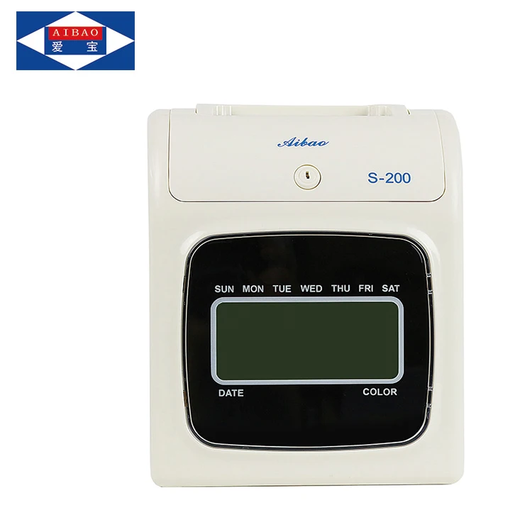 auto punch card time attendance machine for factory