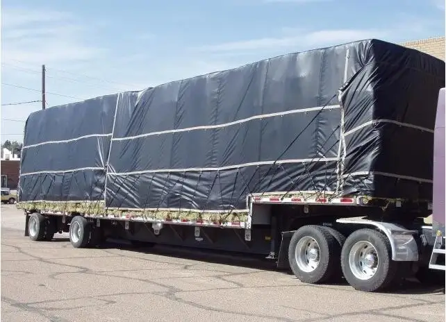 customized lumber tarp made in pvc coated polyester fabric