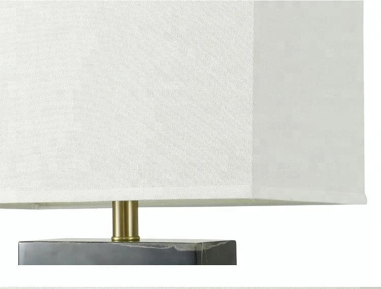 Элегантная прикроватная настольная лампа для украшения тканевой лампы и Мраморный держатель