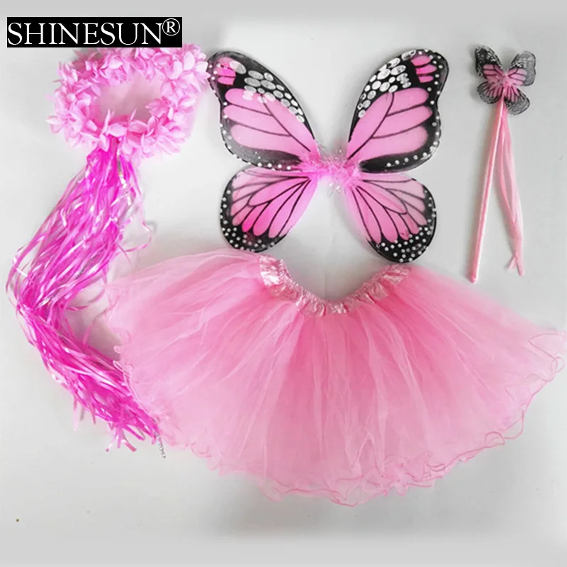 Wholesale Lovely Butterfly Fairy Wings Tutu Costume Sets
