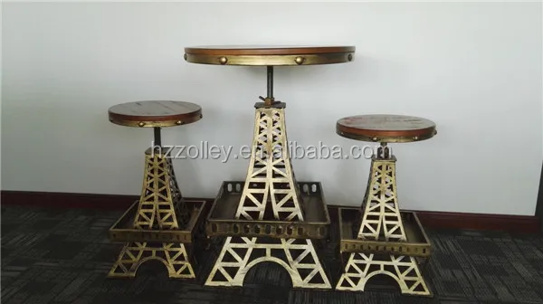 Mobile Coffee shop tables and chairs modern cafe chairs and tables iron dining chairs