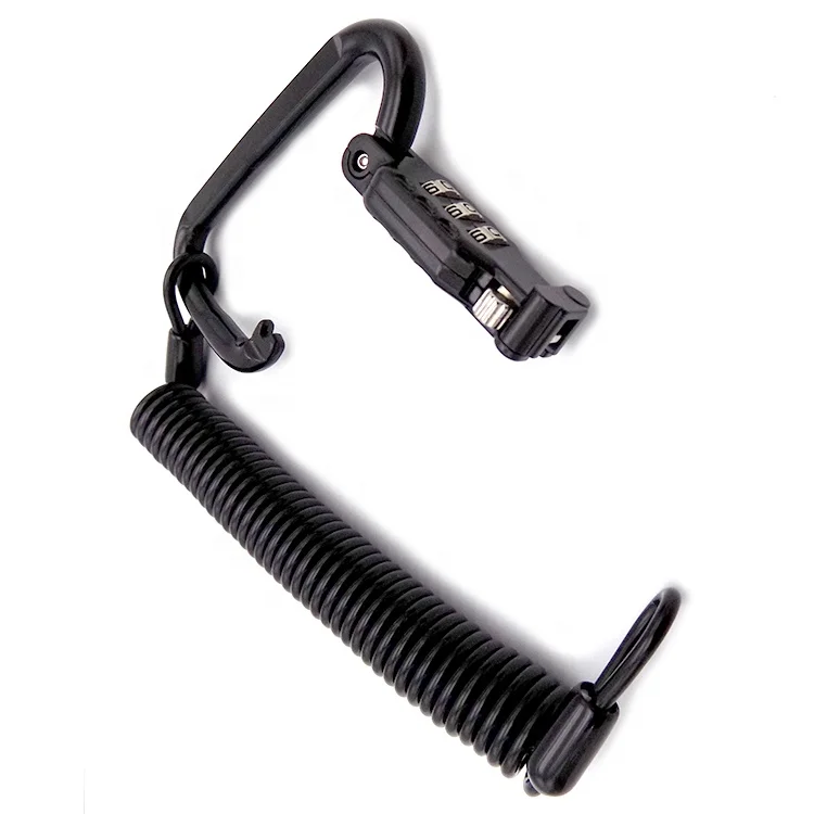 Anti-Theft Mini Road Bike Spring Cable Motorcycle Safe Helmet Lock For Ssafety