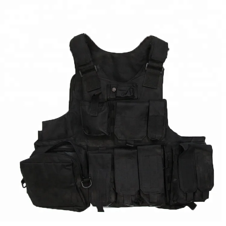 Outdoor Sports Protective Black Tactical Equipment Hiking Hunting Vest