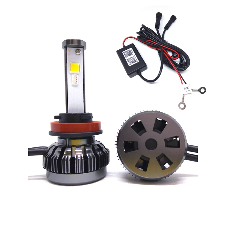 Music Control Colorful RGB LED Headlight H7 H11 H4 High Quality Car LED Bulb