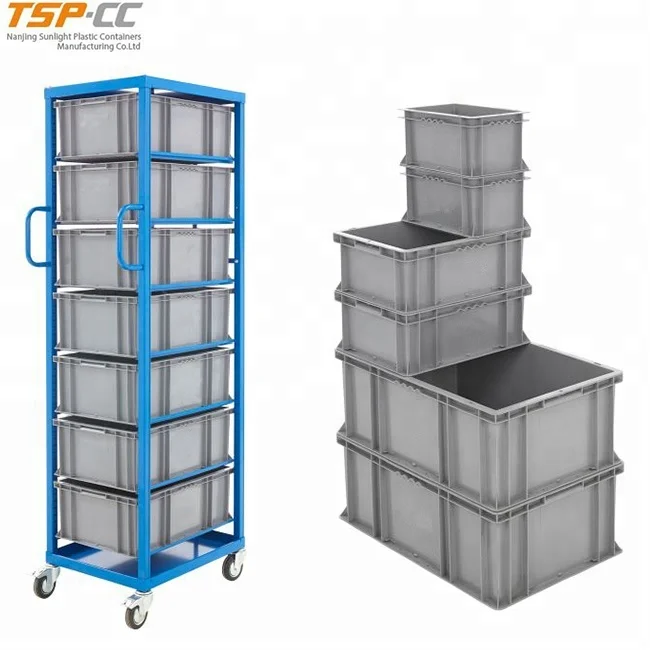 600*400*280 см квадратные штабелируемые пластиковые контейнеры стандарта ЕС