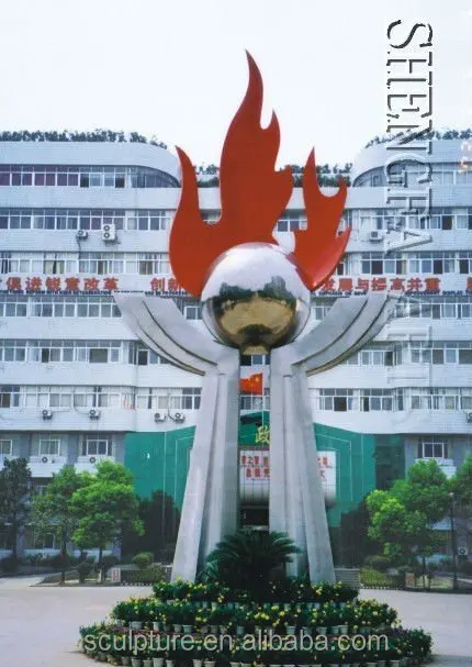 
Landscaping Monument Polished Outdoor Large Stainless Steel Sculpture 