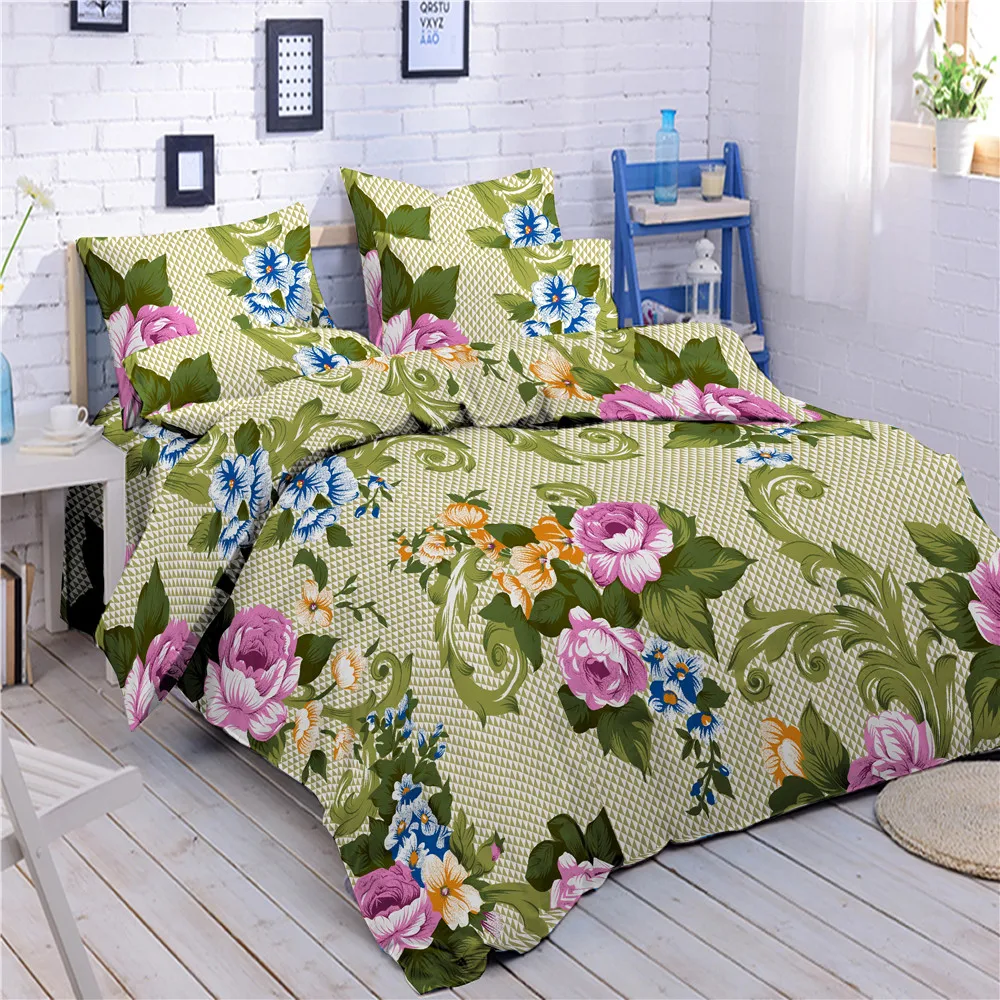 
100 Polyester Brushed Microfiber disperse printed Fabric For Bed Sheets 