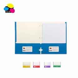 High Quality Cheap ECO-Friendly Lehui100pcs/PDQ  Letter Size  Assorted Color Two Pockets Paper File Folder