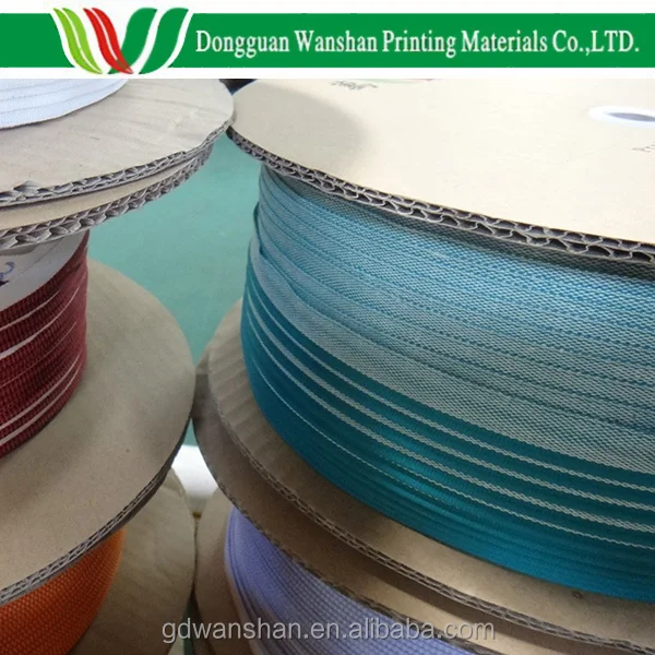 Wholesale hardcover book binding polyester texture fabric head tail band, knitted tape roll