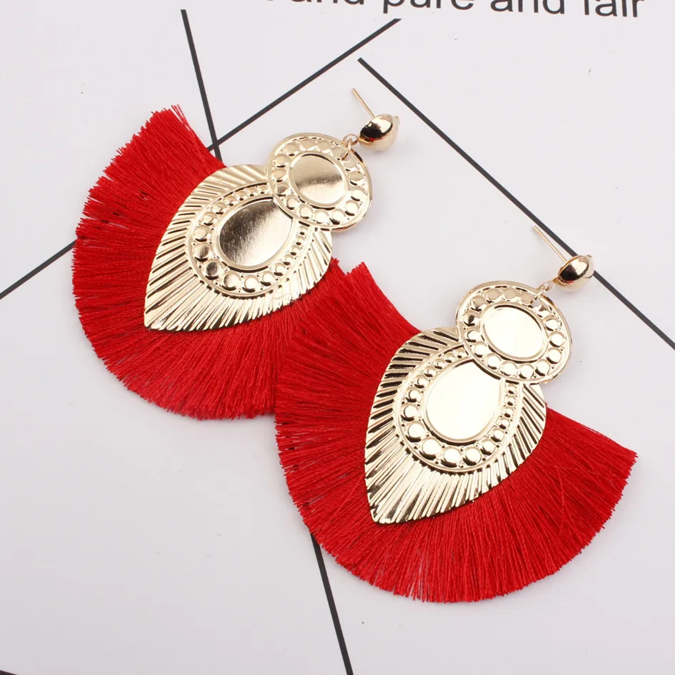 New tassel earrings boho fashion retro bird earrings exaggerated ethnic style girl earrings