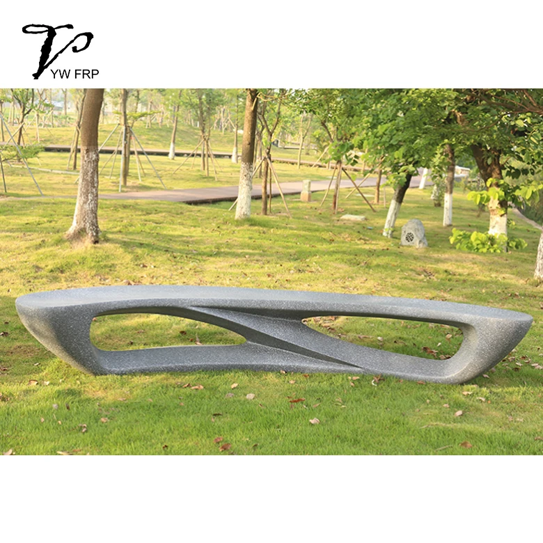Outdoor decorative waiting chair mooon sets shopping mall bench with fiberglass