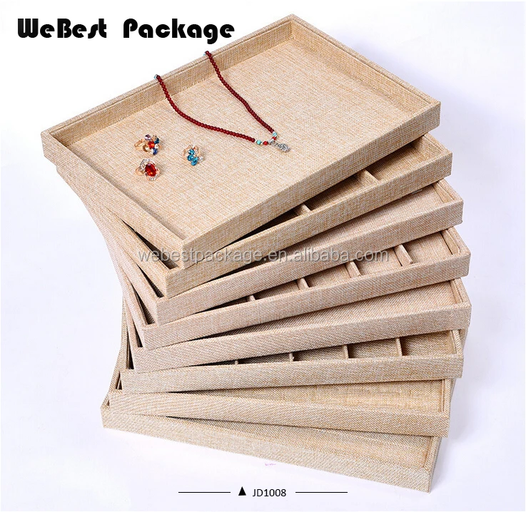 Webest designs jewellery window display box elegent stackable optical ring display tray