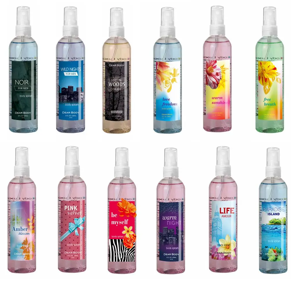 
Dear Body brand cheap price long lasting 236ml body splash with various scents for adults 