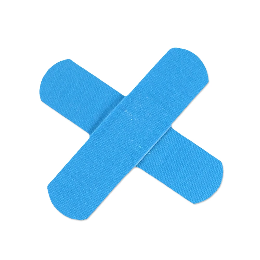 Manufacturer OEM hypoallergenic waterproof medical blue metal detectable band aid food processing plaster with CE ISO13485